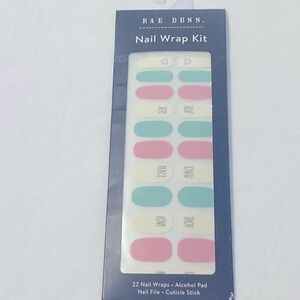 Rae Dunn Nail Wrap Kit with Light Pink, Mint Green, and White